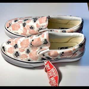 Vans Classic Slip-on in Black, Grey, & Pink Floral